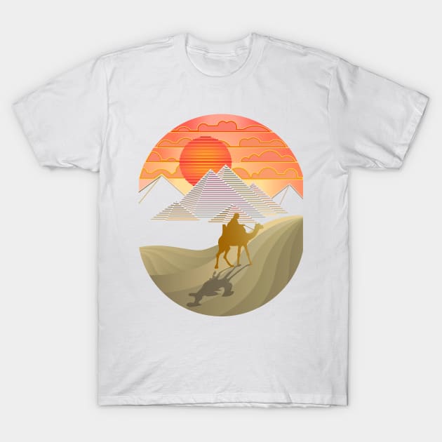 The beautiful pyramids of giza with hot weather T-Shirt by tepy 